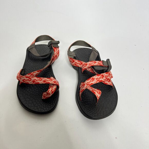Chaco Womens US 9 Eco Tread Orange Black Z Toe Loop Slingback Hiking Sandals - Picture 7 of 11